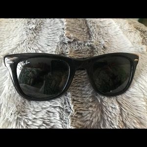 Ray ban folding sun glasses-used